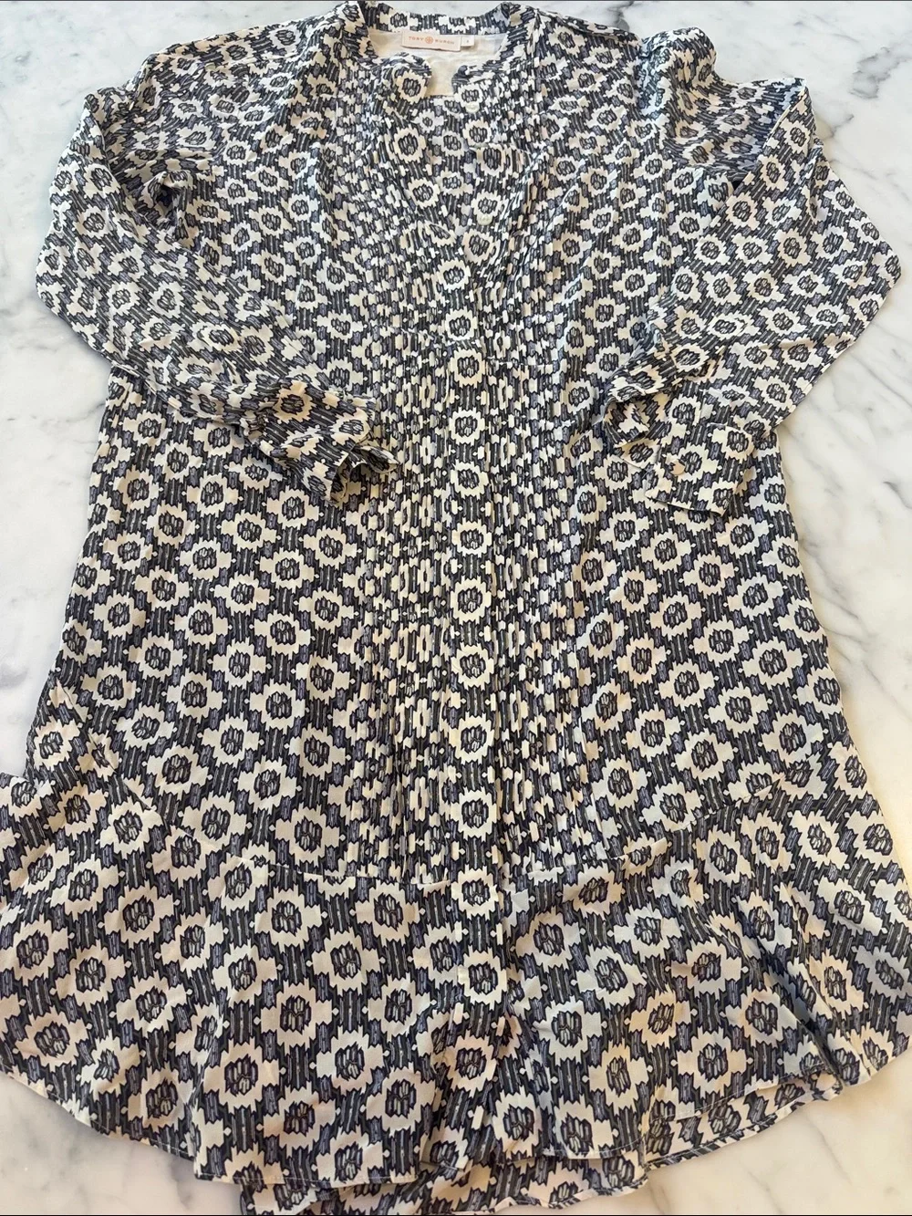 Tory Burch Navy and Cream Dress